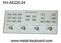 ناهموار صفحه کلید ورودی صنعتی فولاد ضد زنگ با 24 کلید، صفحه کلید تمام فلزی