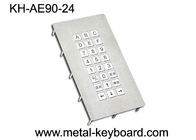 24 کلید صفحه کلید فلزی صنعتی مقاوم با نصب بالای صفحه