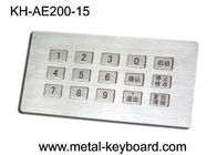 15 کلید فولاد ضد زنگ فولاد کیوسک صفحه کلید صفحه کلید قابل برنامه ریزی عددی توسط 3 x 5 طرح بندی
