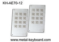 صفحه کلید فولاد ضد زنگ صنعتی کیوسک با 12 کلید / 7 پین اتصال