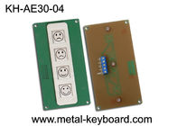 صفحه کلید 4 کیوسک کیوسک فلزی، صفحه کلید فولاد ضد زنگ برای دستگاه ارزیابی خدمات