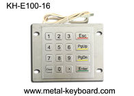 صفحه کلید فلزی مقاوم در برابر آب و هوا با نصب بالای پنل، صفحه کلید دستگاه چک کردن 16 دکمه