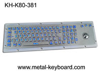 80 Keys Trackball Mouse Dust Proof Keyboard LED Backlit برای شرایط تاریک