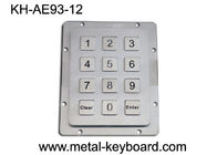 IP65 صفحه کلید فلزی مقاوم در برابر آب 12 کلید صفحه کلید فولاد ضد زنگ صنعتی