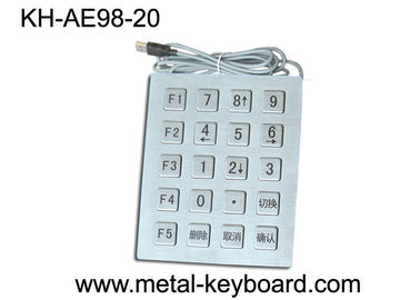 IP65 Industrial Metal Kiosk Keypad with 20 Keys , USB Port security keypads