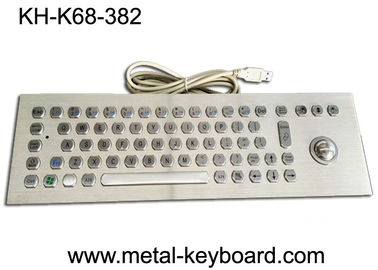 67 Key Industrial Ss صفحه کلید فلزی کامپیوتری با ماوس و دکمه های لامپ ریزپرداز 25 میلی متری