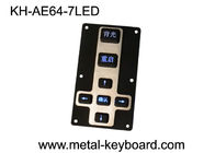 صفحه کلید ضد آب سیلیکون لاستیک 7 کلید کلید صفحه کلید فلزی / صفحه کلید با پنل فلزی کوه