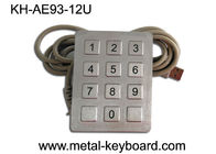CE / ROHS / FCC رابط USB 12 کلید SS صفحه کلید برای سلف سرویس ماشین / کیوسک، ضد vanal