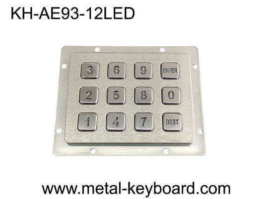 آب - صفحه کلید فلزی با نور پس زمینه LED 3x4 برای سیستم کنترل دسترسی