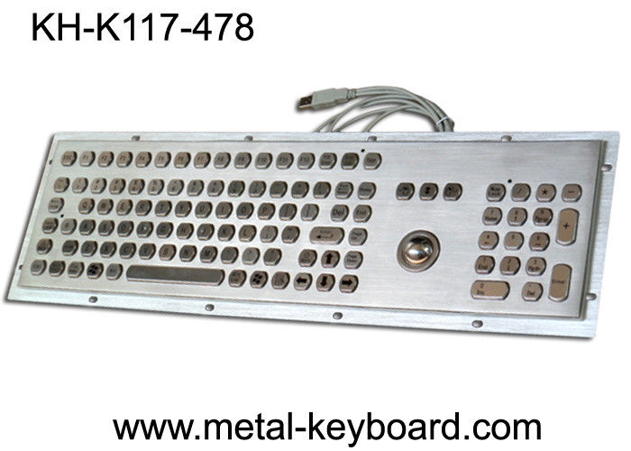 فولاد ضد زنگ صفحه کلید کامپیوتر صنعتی با گوی، گرد و غبار صفحه کلید اثبات