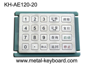 ناهموار صفحه کلید فولاد ضد زنگ ایستگاه گاز صفحه کلید با 20 کلید ماتریس 5x4 و