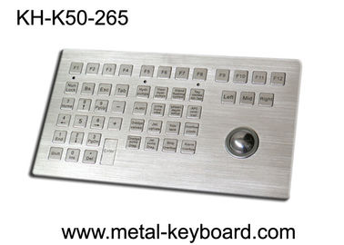 Customized Panel Mount Keyboards in Metal , Marine Keyboard with Track ball Metal